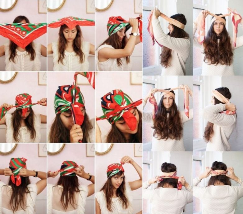 Как элегантно подвязать волосы платком - Журнал для женщин