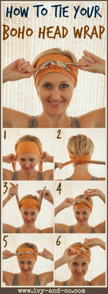 Как элегантно подвязать волосы платком - Журнал для женщин