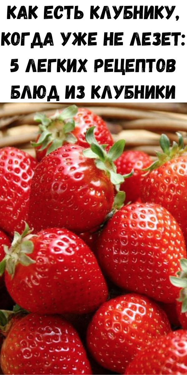 Как есть клубнику, когда уже не лезет: 5 легких рецептов блюд из клубники