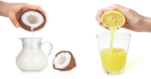 Выпрямление волос с помощью кокосового молока и лимонного сока