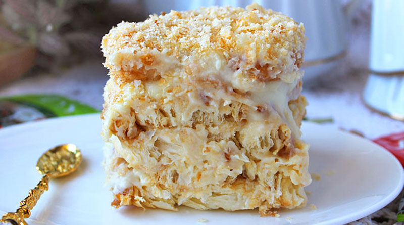 «Ленивый Наполеон», который готовится всего 20 минут! Удaчный рецепт! «Ленивый Наполеон», который готовится всего 20 минут! Удaчный рецепт!