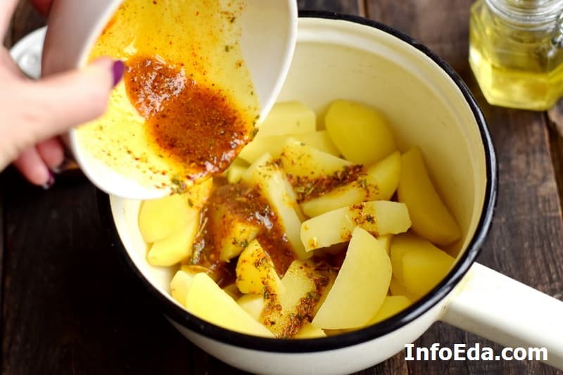 Картофель по-деревенски запеченный в духовке: рецепт с фото Картофель по-деревенски запеченный в духовке: рецепт с фото