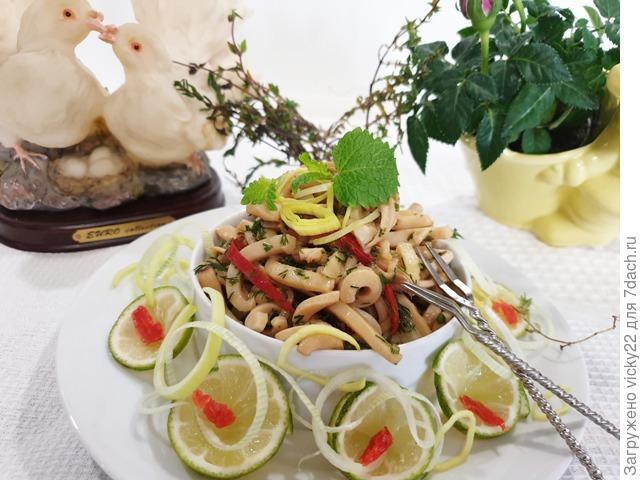 Быстрые маринованные кальмары