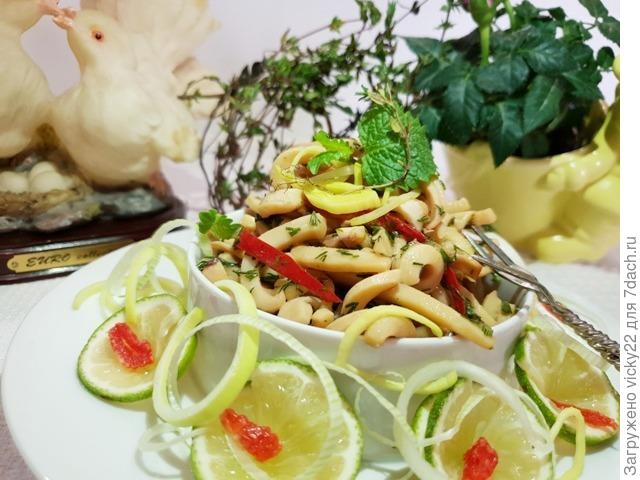 Быстрые маринованные кальмары