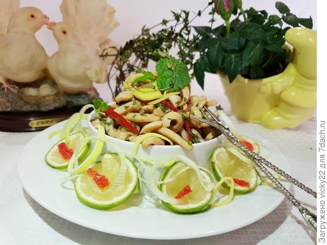 Быстрые маринованные кальмары