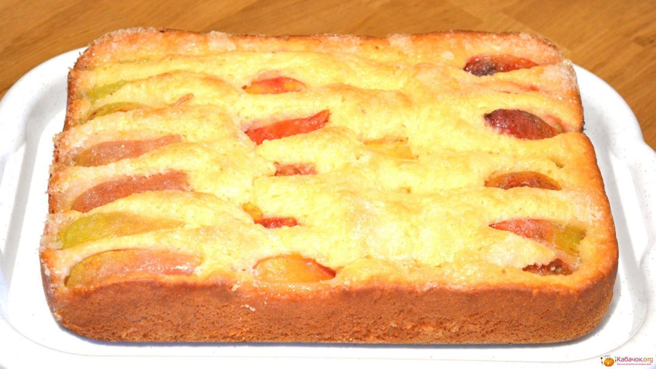 Рецепт восхитительного пирога с фруктами за 10 минут + время на выпечку.