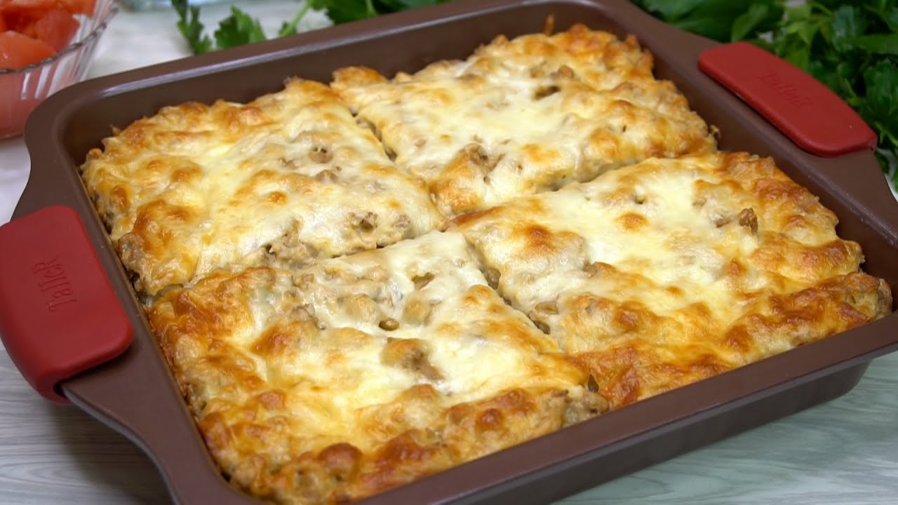 Потрясающе вкусный картофель с фаршем в духовке