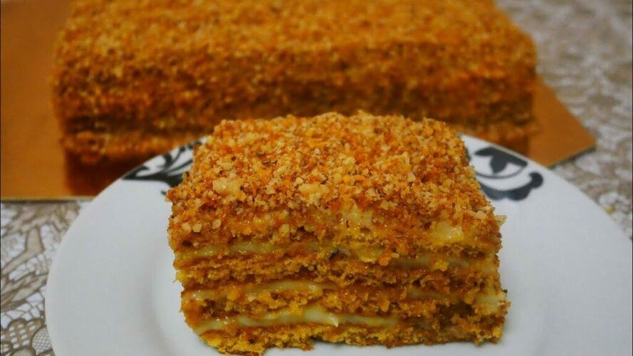 До безумия легкий и быстрый Медовик без раскатки коржей!