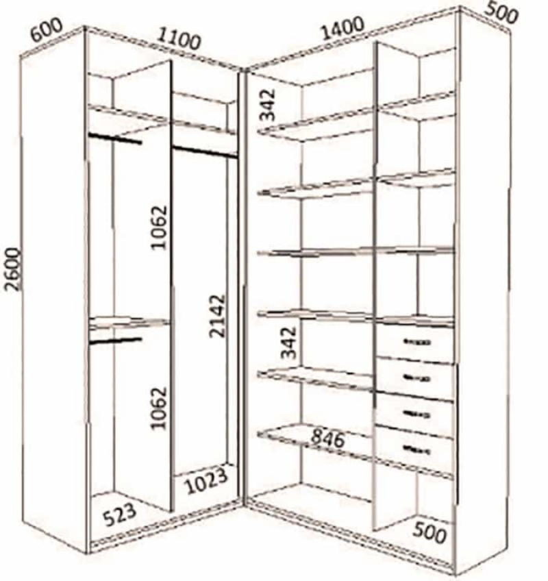 Фантастические шкафы-купе: 26 идей с чертежами Фантастические шкафы-купе: 26 идей с чертежами