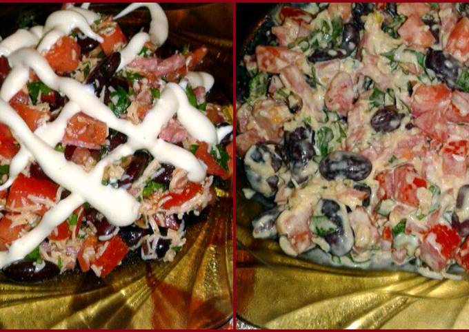 Салат «Обжорка» прост в приготовлении, но необычайно вкусен. Гости всегда выделяют его из остальных закусок.