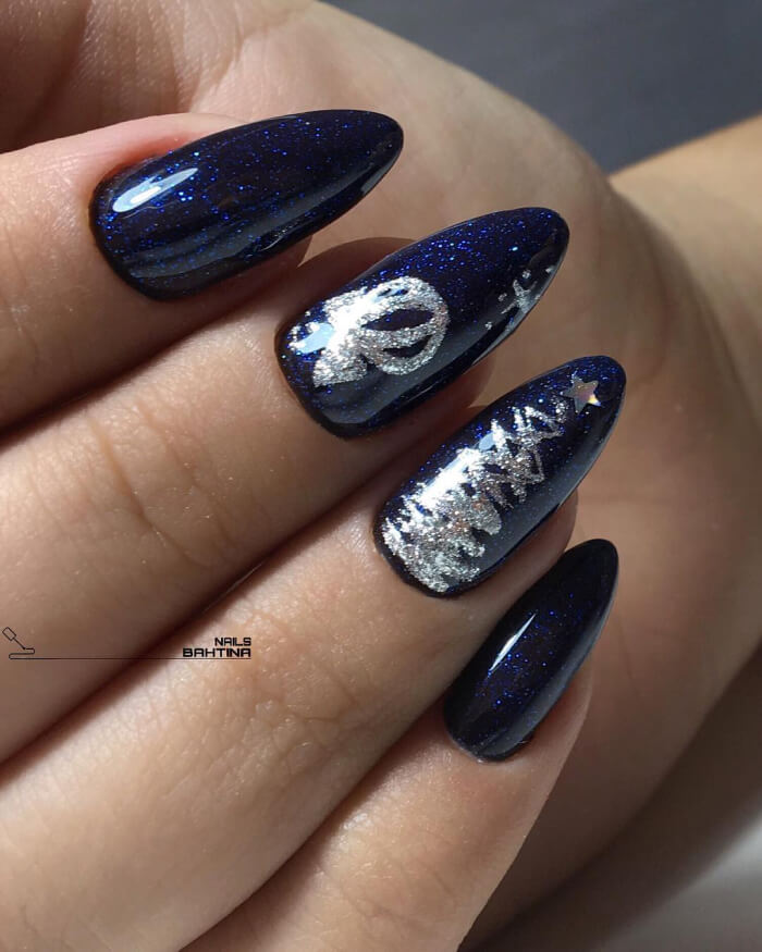 Маникюр на Новый Год 2020-2021 идеи дизайна ноготков к празднику