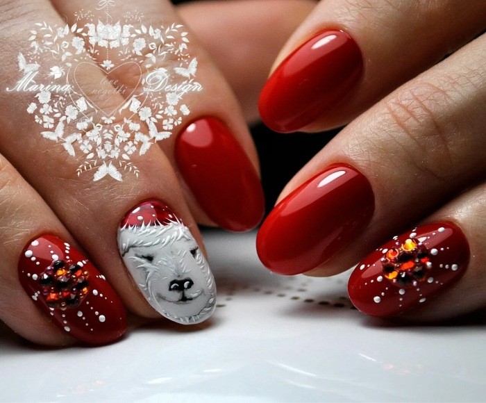 Рождественский маникюр 2021: 80+ непревзойденных фото идей