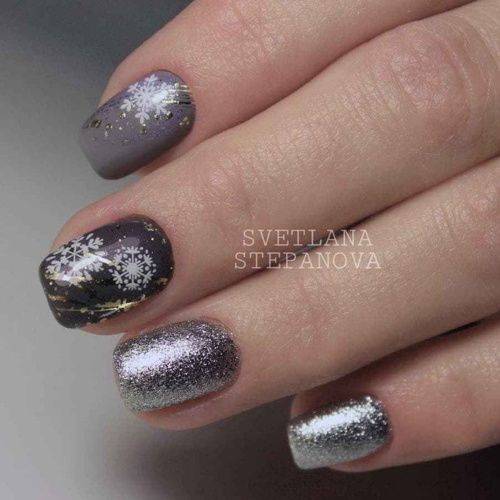 Рождественский маникюр 2021: 80+ непревзойденных фото идей
