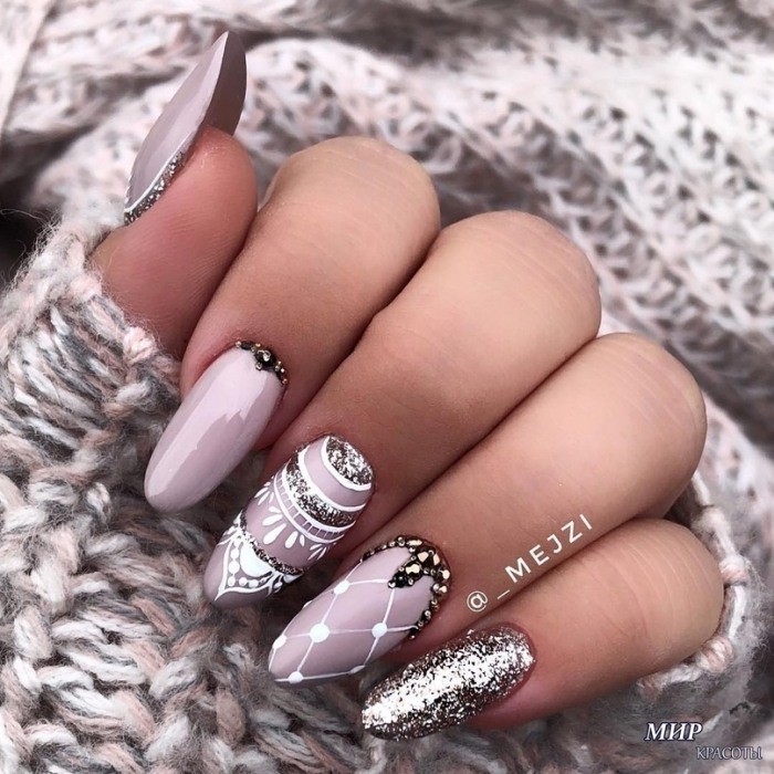 Рождественский маникюр 2021: 80+ непревзойденных фото идей