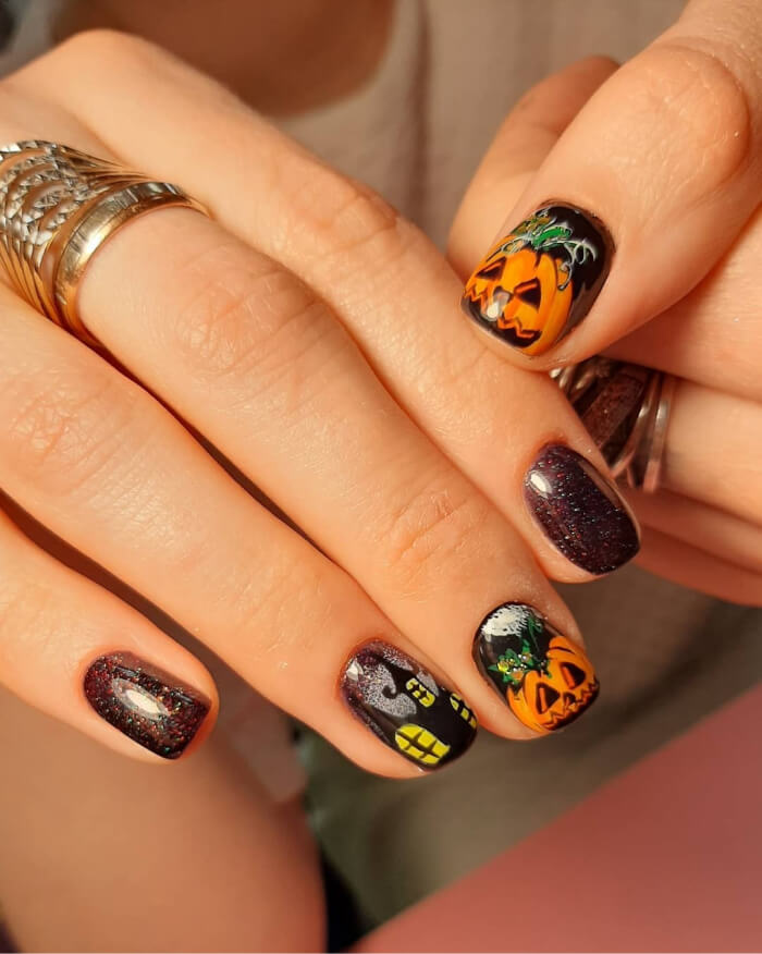 Маникюр на Хэллоуин 2020 шикарные идеи дизайна ногтей