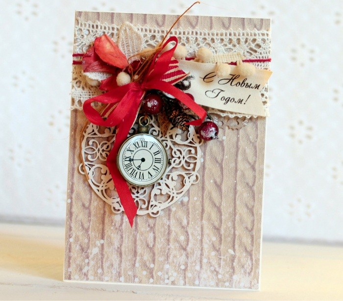 Мастер-класс: как сделать красивую и простую новогоднюю открытку своими руками?