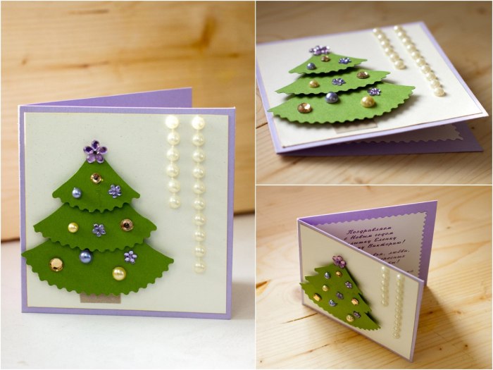 Мастер-класс: как сделать красивую и простую новогоднюю открытку своими руками?