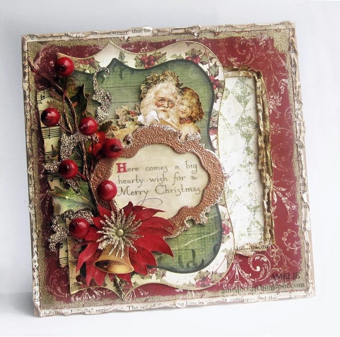 Мастер-класс: как сделать красивую и простую новогоднюю открытку своими руками?