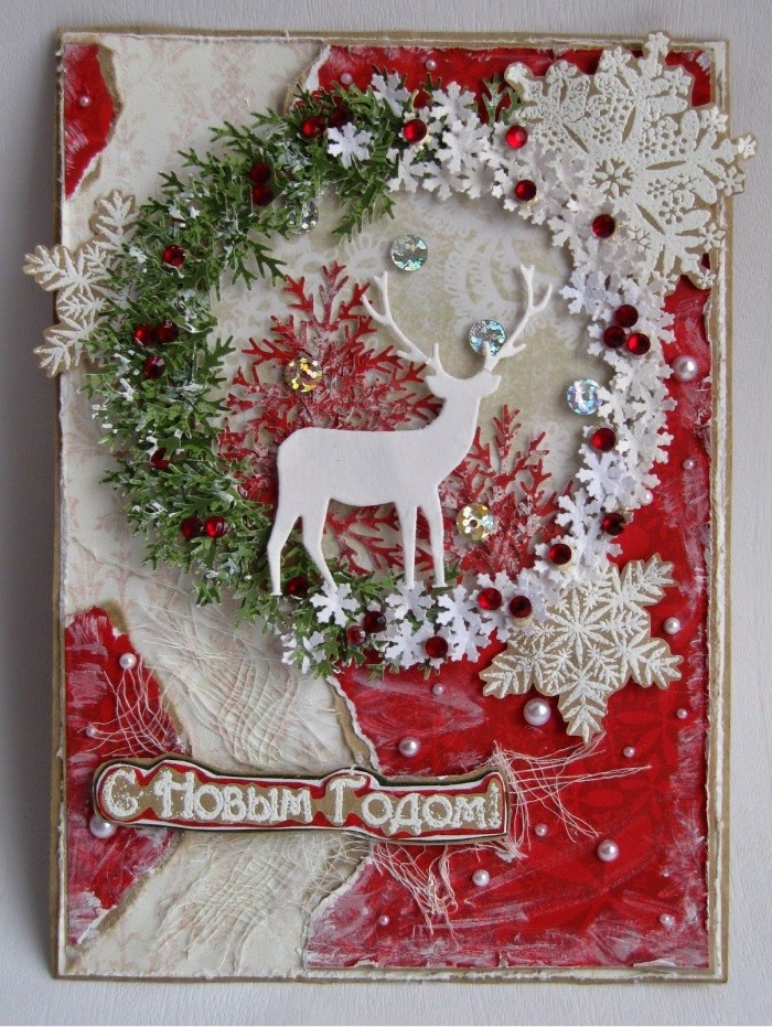 Мастер-класс: как сделать красивую и простую новогоднюю открытку своими руками?