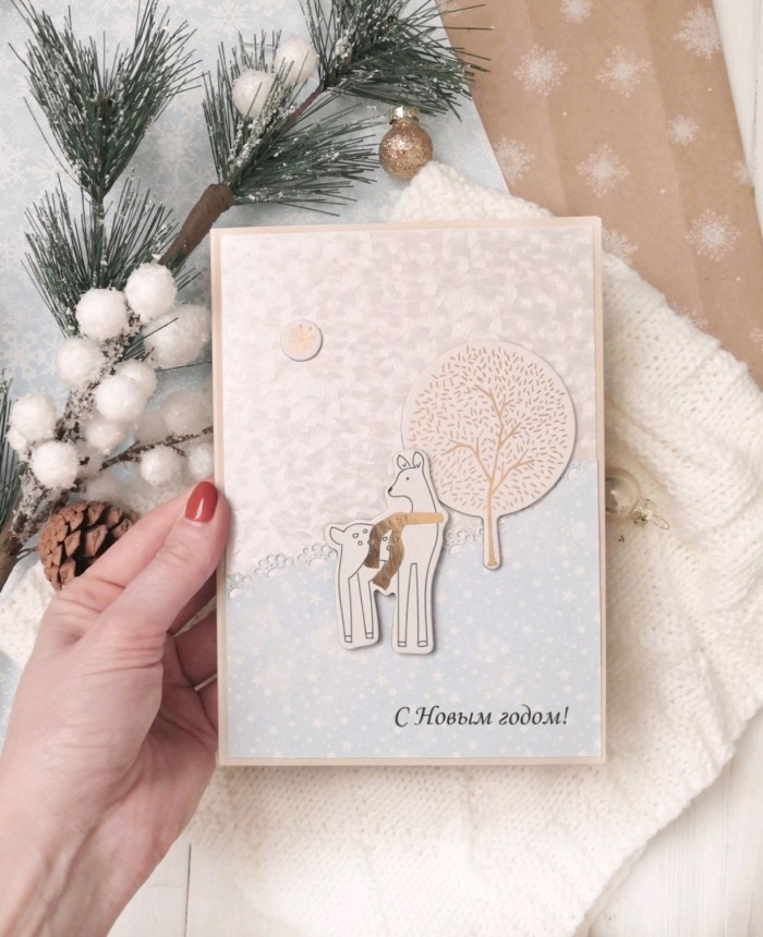 Мастер-класс: как сделать красивую и простую новогоднюю открытку своими руками?
