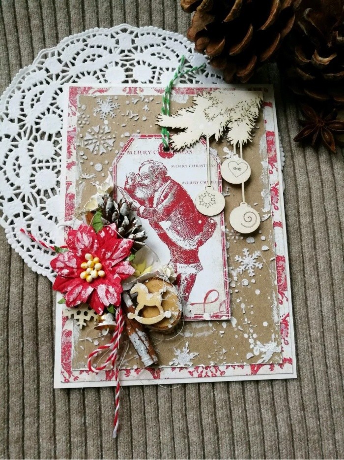 Мастер-класс: как сделать красивую и простую новогоднюю открытку своими руками?