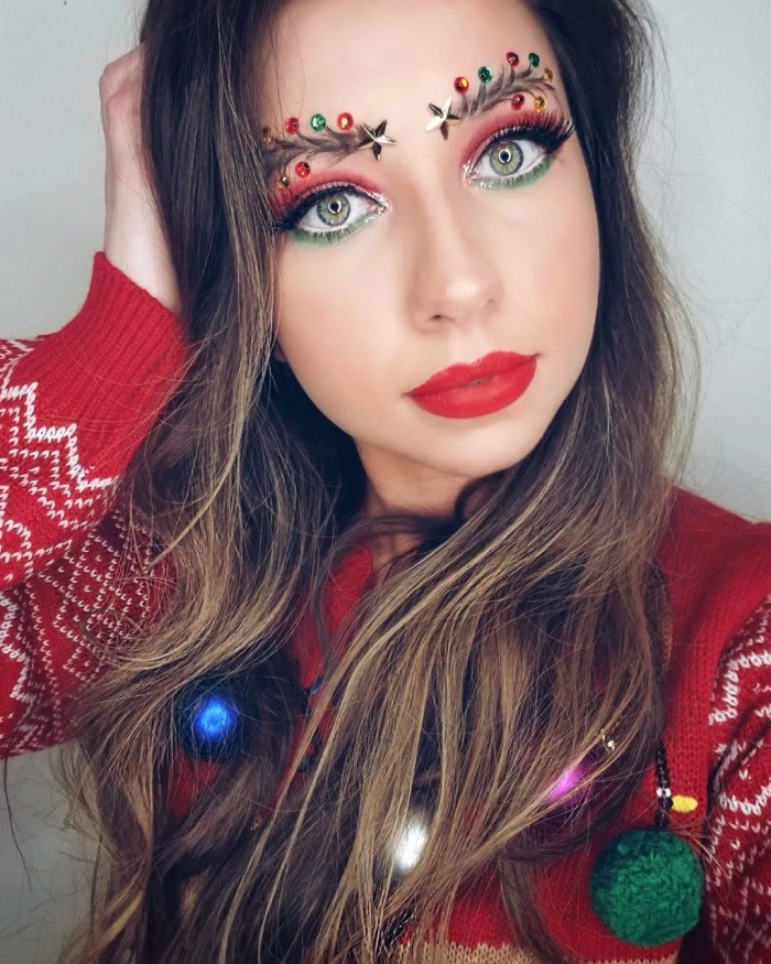 40+ восхитительных вариантов макияжа на Рождество 2021