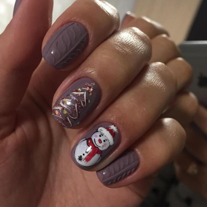 Маникюр на Новый Год 2020-2021 идеи дизайна ноготков к празднику