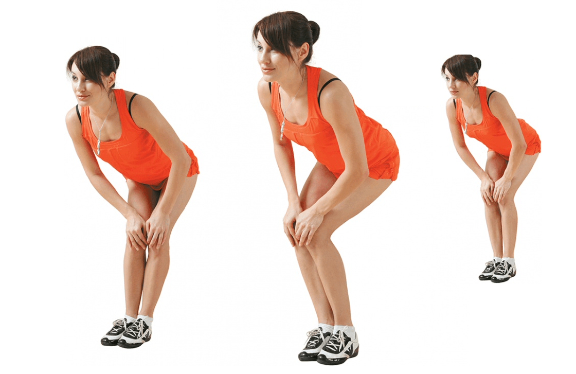 Стоя на прямых ногах. Стоя на прямых ногах. Румынская тяга с гантелями. Становая тяга на 1 ноге. Наклоны вперед.